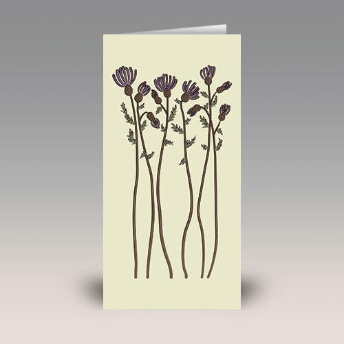 Card: 'Dancing Thistles' by Anna Sztromwasser