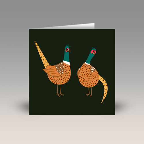 Card: 'Exchanging Pheasantries' by Anna Sztromwasser