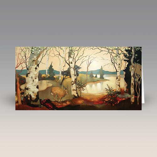 Card: 'Nightfall by The Loch' by Lesley McLaren