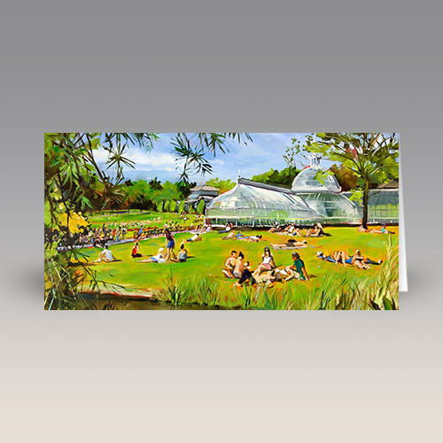 Card: 'Sunbathing, the Royal Botanics' by James Somerville Lindsay