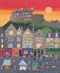 'Sunset Shopping, Grassmarket' by Lynn Hanley