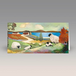 Card: 'Blackies in Spring' by Lesley McLaren