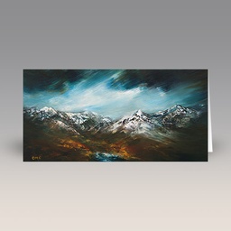 Card: 'Snow over the Tops at Rannoch' by Grace Cameron