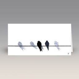 Card: 'Swallows Waiting to Go' by Sandra Vick